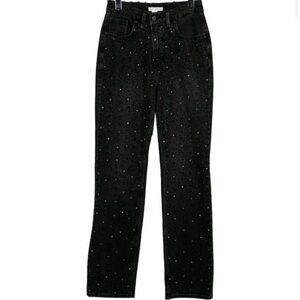 Good American Black High-Rise Jeweled Jeans
